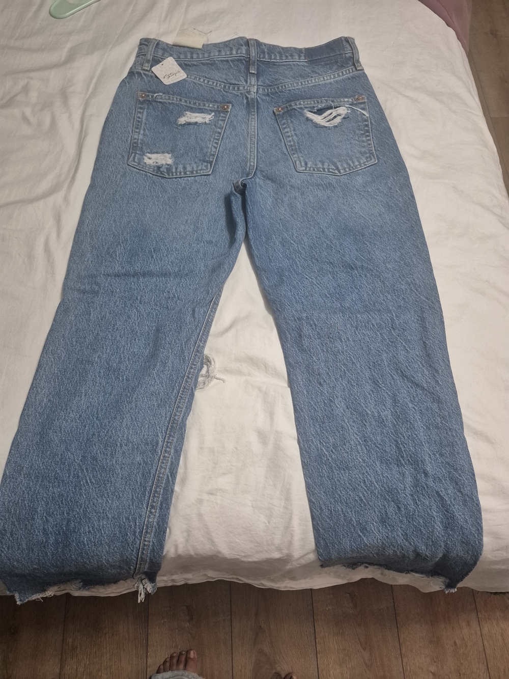 WE THE FREE High-Rise Tapered Baggy Boyfriend Jeans in Light Blue - Picture 3 of 3